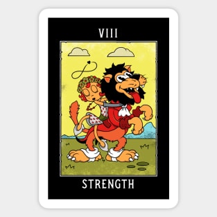 Strength- Mystical Medleys - Vintage Cartoon Tarot Sticker